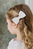 [2-Pack] Jamie Kay Organic Cotton Desiree Bow - Solange Snow