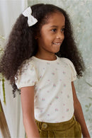 [2-Pack] Jamie Kay Organic Cotton Desiree Bow - Solange Snow