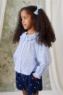 [2-Pack] Jamie Kay Organic Cotton Desiree Bow - Mon Amour Stripe Indigo