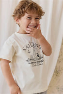 Jamie Kay Organic Cotton Bjorn Tee - French Riviera Eclipse