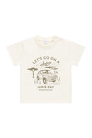 Jamie Kay Organic Cotton Bjorn Tee - Parchment Safari Truck