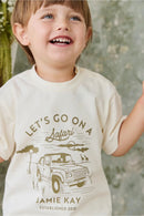 Jamie Kay Organic Cotton Bjorn Tee - Parchment Safari Truck