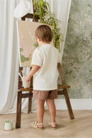 Jamie Kay Organic Cotton Bjorn Tee - Parchment Safari Truck