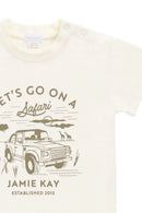 Jamie Kay Organic Cotton Bjorn Tee - Parchment Safari Truck