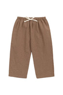 Jamie Kay Organic Cotton Kenji Pant - Double Windowpane Check Oud/Hay