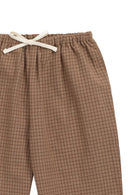 Jamie Kay Organic Cotton Kenji Pant - Double Windowpane Check Oud/Hay