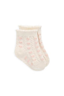 [3-Pack] Jamie Kay Annabelle Sock - Annabelle Heart Jacquard
