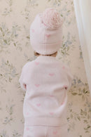 Jamie Kay Kate Cardigan - Kate Heart Jacquard Cotton Candy