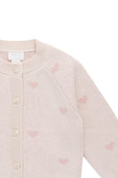 Jamie Kay Kate Cardigan - Kate Heart Jacquard Cotton Candy