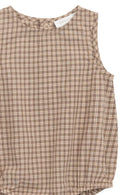 Jamie Kay Organic Cotton Bentley Playsuit - Cabin Check Cocoa