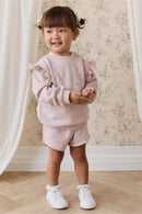 Jamie Kay Organic Cotton Etta Short - Bow Kitties Mauve