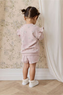 Jamie Kay Organic Cotton Etta Short - Bow Kitties Mauve