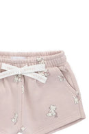Jamie Kay Organic Cotton Etta Short - Bow Kitties Mauve