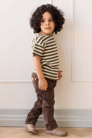 Jamie Kay Pima Cotton Hunter Tee - Oliver Stripe Pinecone/Cassava