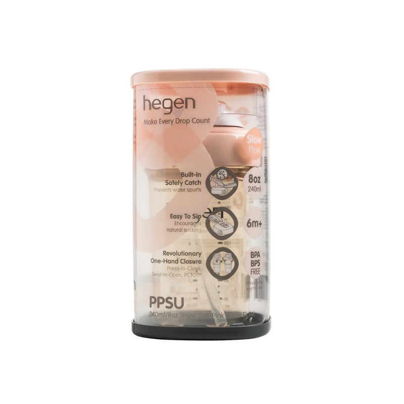 Hegen PCTO™ 240ml/8oz Straw Cup PPSU (Slow Flow) - 4 Colors