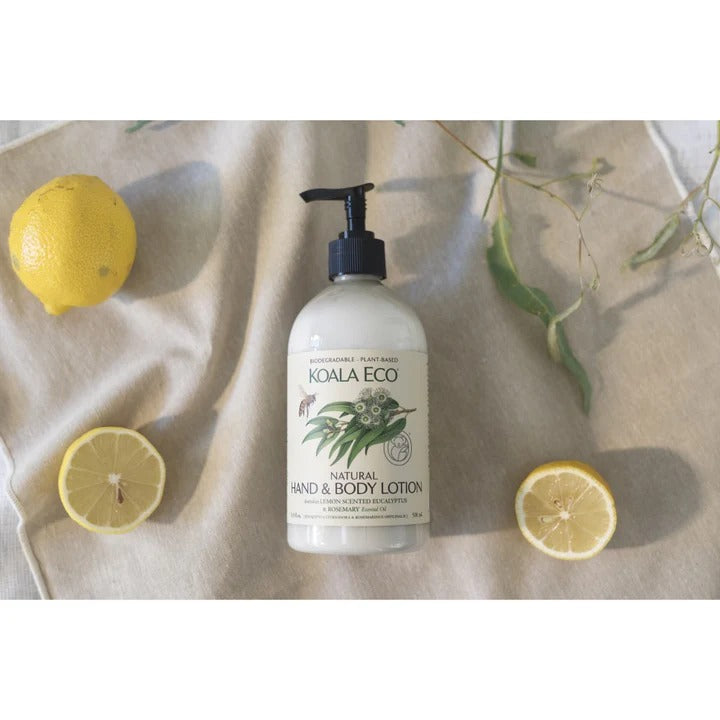 Koala Eco Natural Hand & Body Lotion Lemon Scented Eucalyptus & Rosemary Essential Oil - 500ml