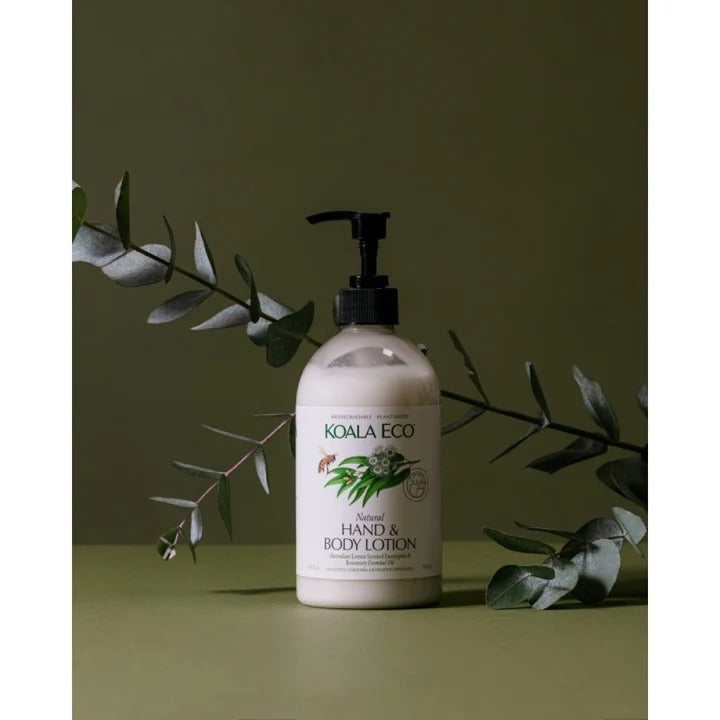 Koala Eco Natural Hand & Body Lotion Lemon Scented Eucalyptus & Rosemary Essential Oil - 500ml