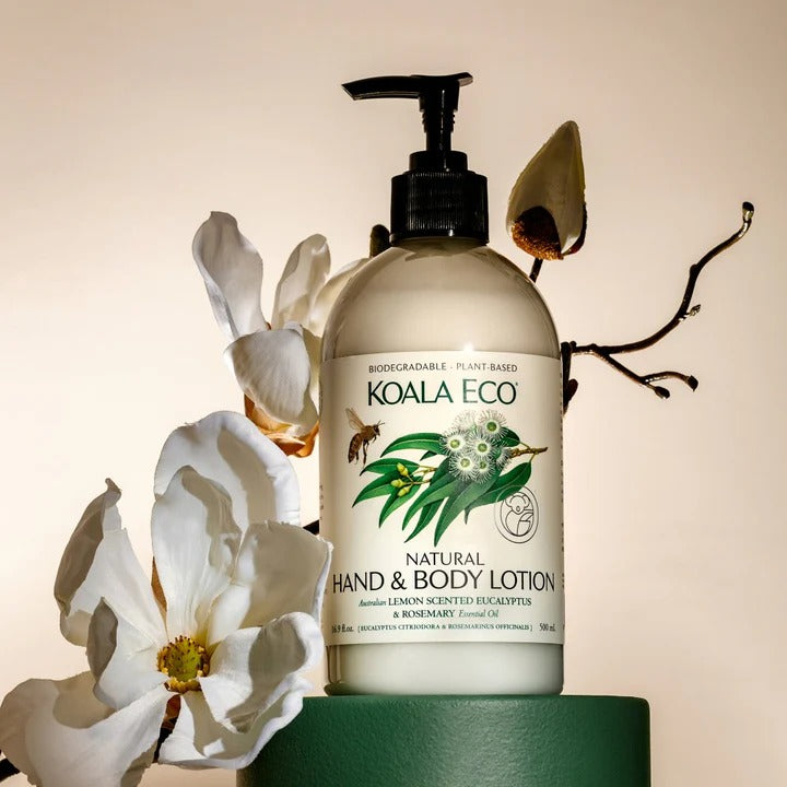 Koala Eco Natural Hand & Body Lotion Lemon Scented Eucalyptus & Rosemary Essential Oil - 500ml