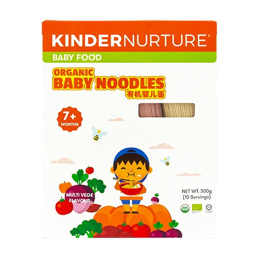 [5-Pack] KinderNurture Organic Baby Noodles - Multi Vege Flavour, 300g