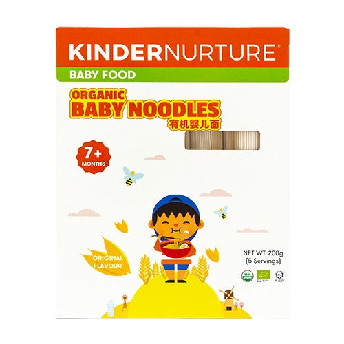 [5-Pack] KinderNurture Organic Baby Noodles - Original Flavour, 200g