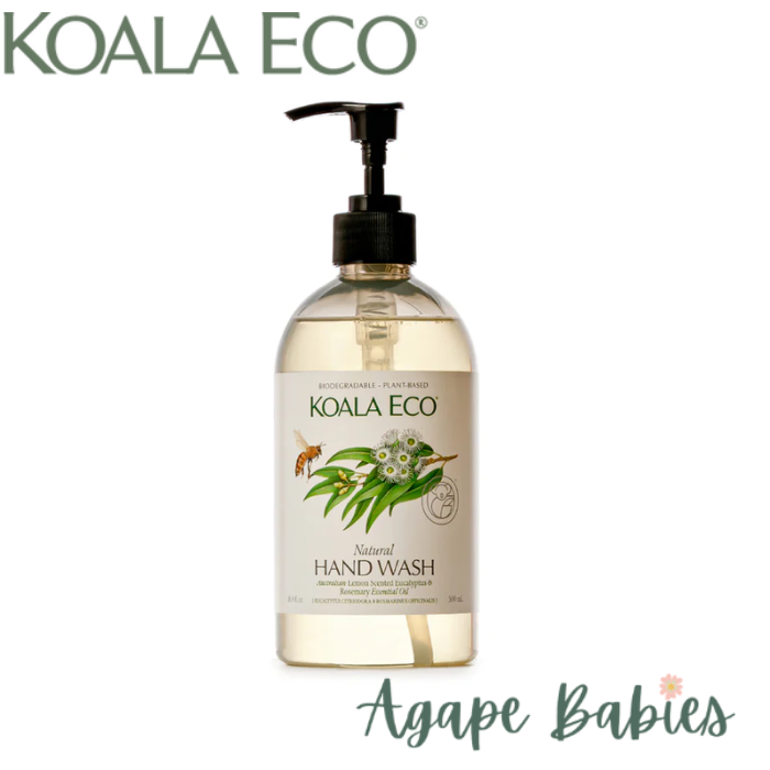 Koala Eco Natural Hand Wash Lemon Scented Eucalyptus & Rosemary Essential Oil - 500ml