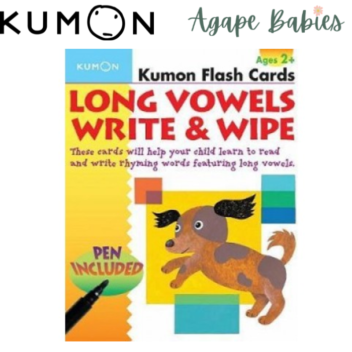 Kumon Flash Cards : Long Vowels Write & Wipe