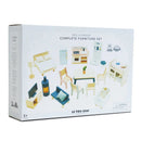 Le Toy Van Complete Dolls House Furniture Set - 35 Pieces