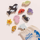 Le Toy Van Wooden Stacking Animals & Bag - Ocean Life