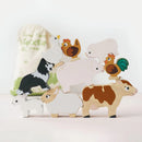 Le Toy Van Wooden Stacking Animals & Bag - Farmyard