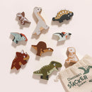 Le Toy Van Wooden Stacking Dinosaurs & Bag - Jurassic