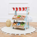 Le Toy Van Wooden Market Stall & Fruit Play Food Crate