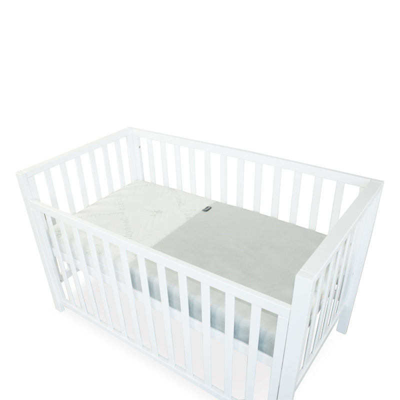 [1 Yr Warranty] Babyhood Riya Cot 5-in-1 White/Beech + Breathe Eze Tm Standard Cot Mattress (Bundle)