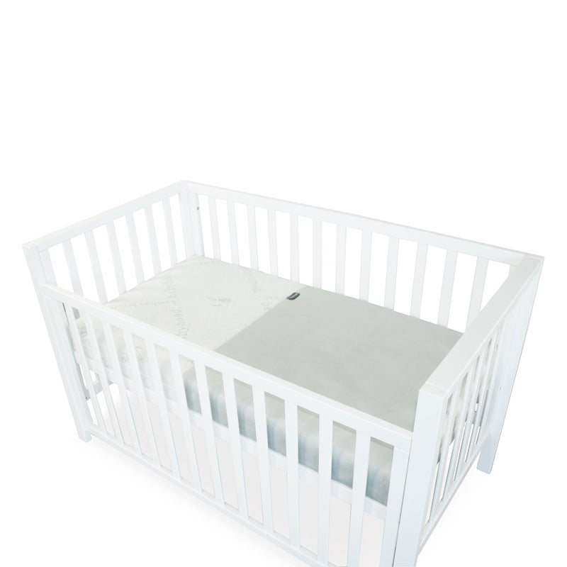 [FOC Assembly] (1 Yr Warranty) Babyhood Riya Cot 5-in-1 White/Beech + Breathe Eze Tm Standard Cot Mattress (Bundle)