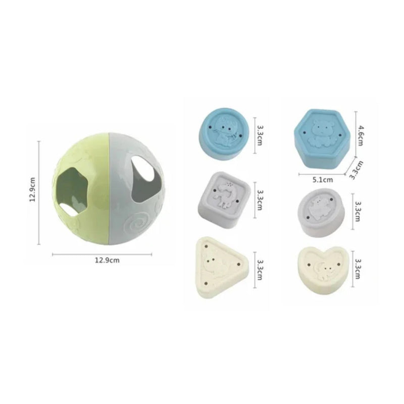 [3 Pack] Maya & Friends Animal Shape Sorter Ball (Assorted Colours)