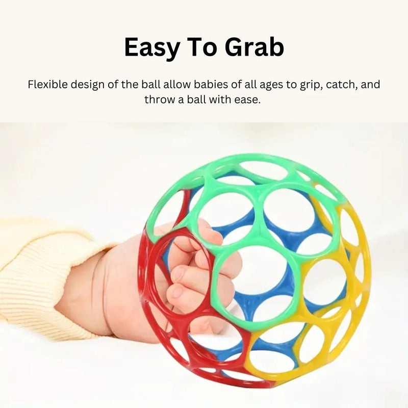 [2 Pack] Maya & Friends Classic Soft Easy Grasp Oball With Rattle (Assorted Colours)