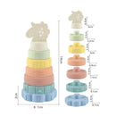 [2-Pack] Maya & Friends Bio Silicone Soft Unicorn Stacker