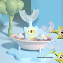 [4-Pack]Maya & Friends U-Shaped Children Toothbrush With Case - 3 Pack