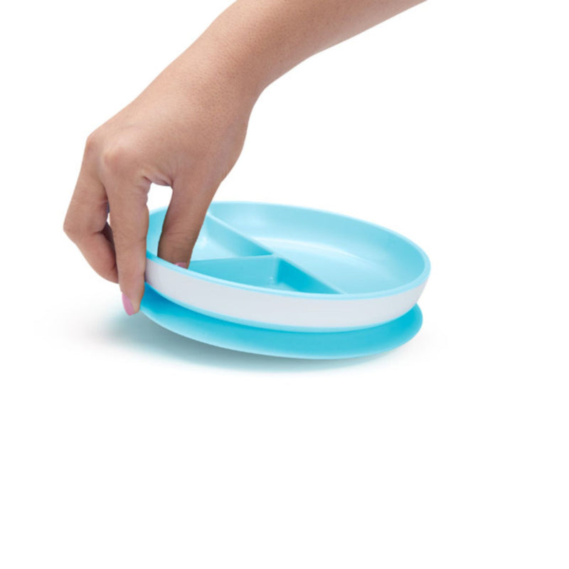 [2 Pack] Munchkin Stay Put™ Suction Plate (Blue)