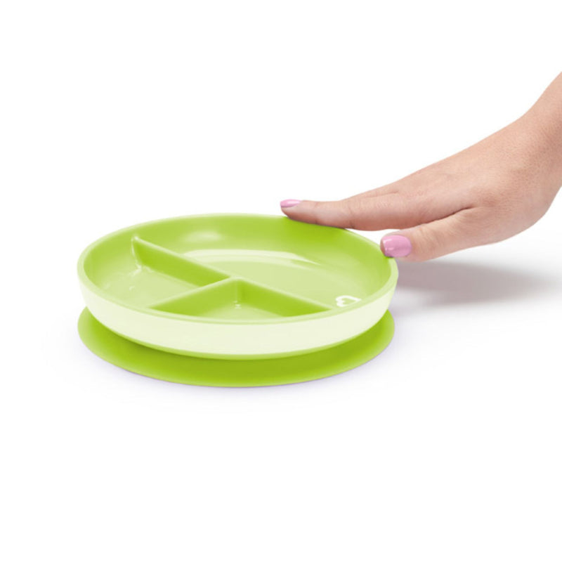 [2 Pack] Munchkin Stay Put™ Suction Plate (Green)