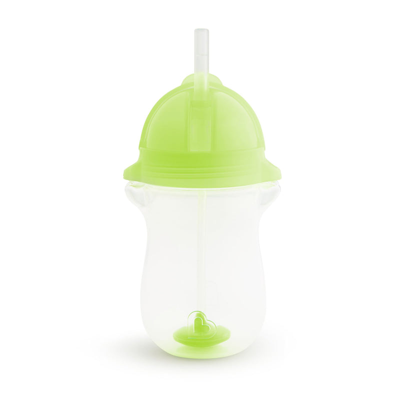 Munchkin Weighted Flexi-Straw Cup 10 Oz - Green (Pack Of 2)