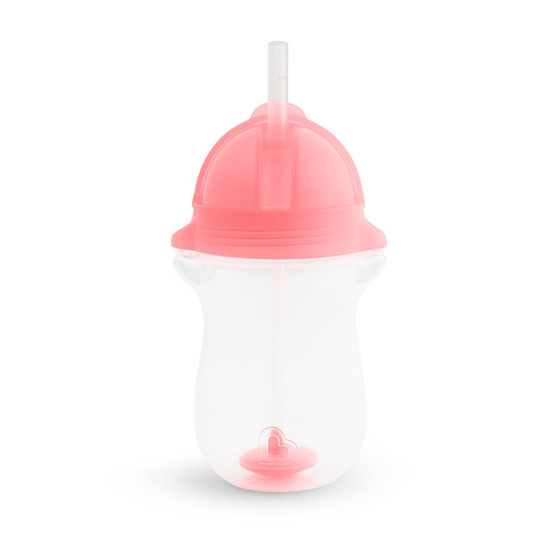 Munchkin Weighted Flexi-Straw Cup 10 Oz - Pink (Pack Of 2)
