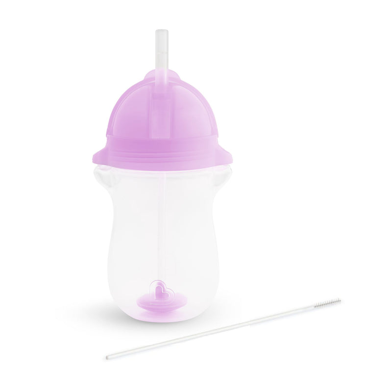 Munchkin Weighted Flexi-Straw Cup 10 Oz - Purple (Pack Of 2)