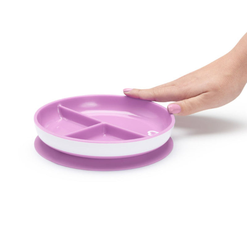 [2 Pack] Munchkin Stay Put™ Suction Plate (Purple)