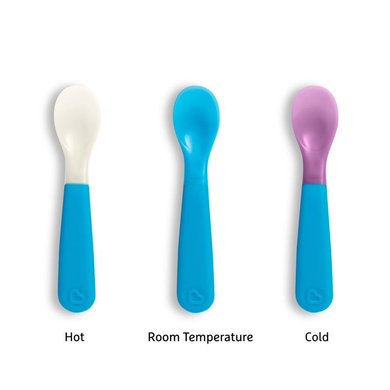 [2-Pack]Munchkin ColorReveal ™ Colour Changing Toddler Forks & Spoons