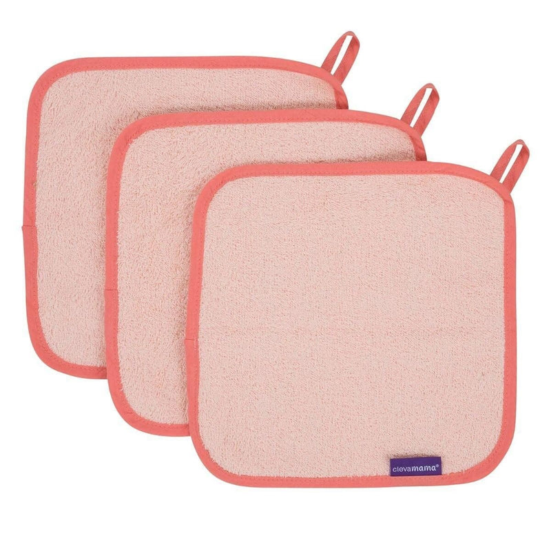 Clevamama Bamboo Baby Washcloth Set 3pc - 4 Colors