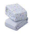 Clevamama Jersey Cotton Cot Bed Fitted Sheet 2pk - 4 Colors