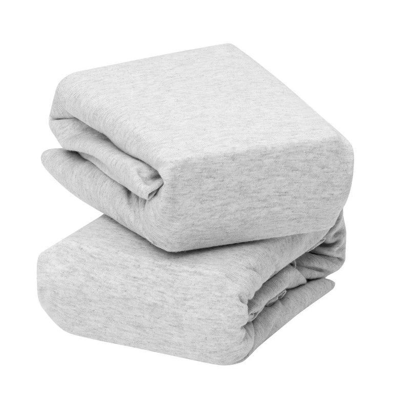 Clevamama Jersey Cotton Cot Bed Fitted Sheet 2pk - 4 Colors