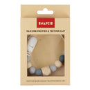 [2-Pack] Snapkis Silicone Teether & Pacifier Clip - 2 Colors