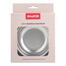 [2-Pack] Snapkis 2-In-1 Stainless Steel Bowl - 2 Colors