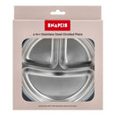 Snapkis 2-In-1 Stainless Steel Divided Plate - 2 Colors